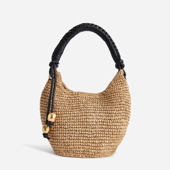 Madewell Handbags - New! Madewell The Camren Mini Bag in Crochet Straw Leather Trim NWOT
